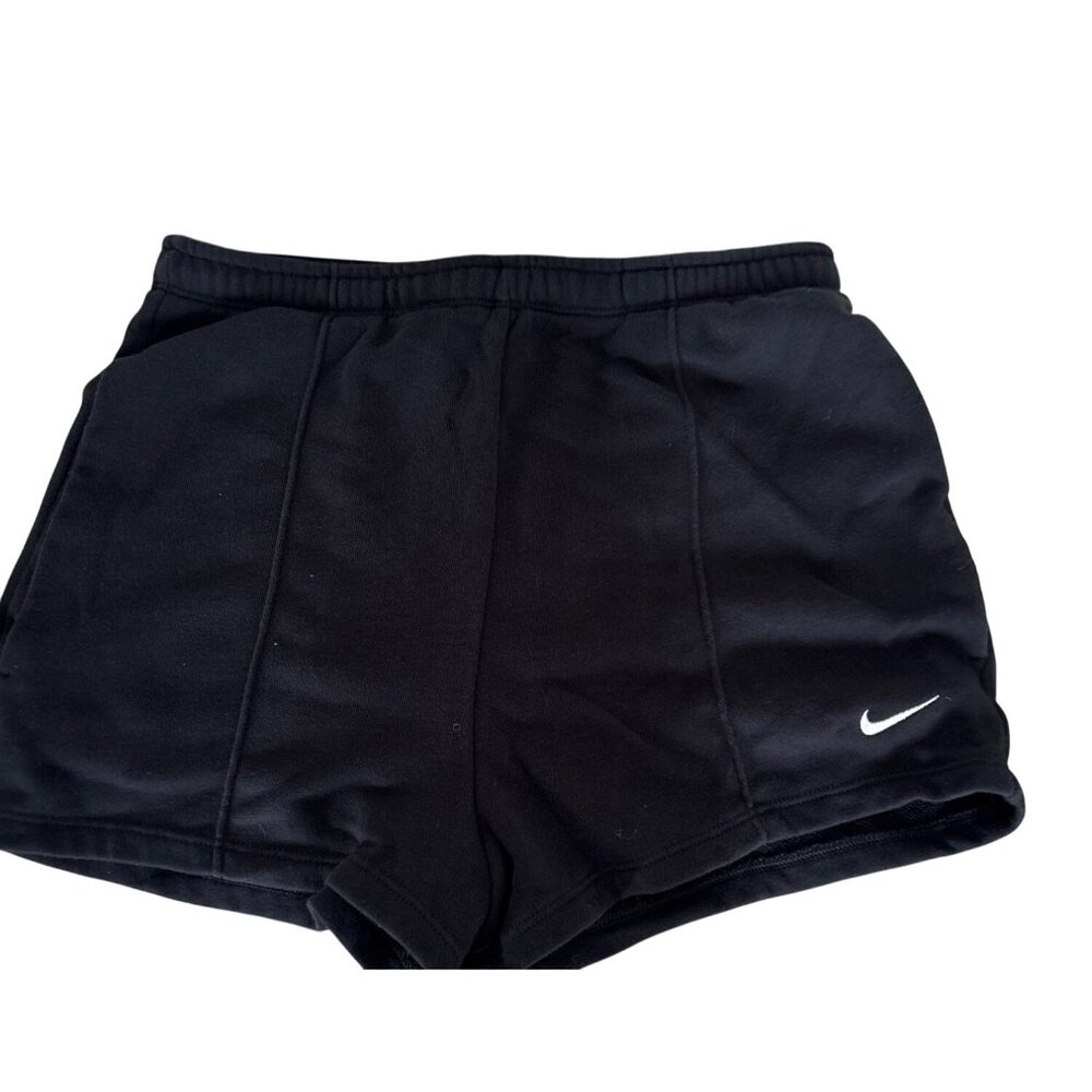 Nike Womens Black Sweat Shorts XS Drawstring  pockets Lounge